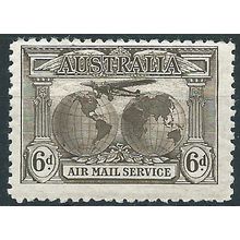 Australia 1931 SG139 6d Sepia "AIR MAIL" Mounted Mint .. ..