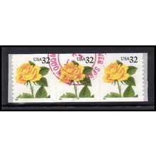 Used 3054 32c Yellow Rose Fine PNC 5566/3 PA3691
