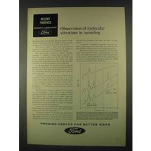 1967 Ford Motors Ad - Molecular Vibrations in Tunneling