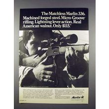 1971 Marlin 336 Rifle Ad - Lightning Lever Action!