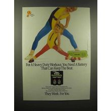 1989 Eveready Super Heavy Duty Battery Ad - Keep Beat