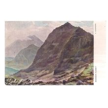 SNOWDON SUMMIT by E Longstaffe unused antique postcard by Hildesheimer c. 1905 /