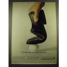 1968 Freeman Free-Flex Shoes Ad - Try this with any other new shoe