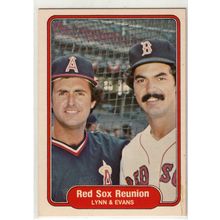 1982 Fleer baseball card 642 Red Sox Reunion Dwight Evans & Fred Lynn