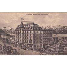 Lausanne Modern Hotel Jura Simpion Switzerland Old Postcard