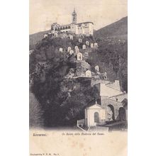 Locarno Un Saluto Dalla Madonna del Sasso Switzerland Aerial Postcard