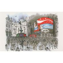New Years Eve London at Piccadilly Circus 2011 Painting Postcard
