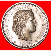 LIBERTY (1939-2022): SWITZERLAND ★ 20 RAPPEN 1985 DIES 2+B!★LOW START★NO RESERVE