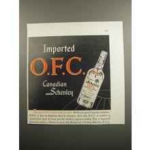 1955 Schenley O.F.C. Canadian Whisky Ad - Imported O.F.C.