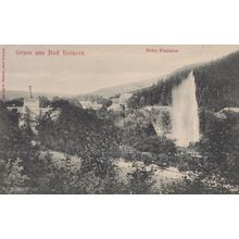 Gruss Aus Bad Reinerz Fountain German Rare Old Postcard
