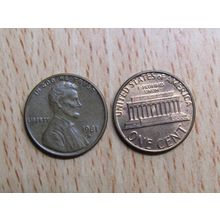 1981d USA 1 Cent Lincoln Memorial Coin
