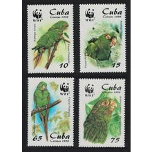 Caribic WWF Birds Parakeet 4v 1998 MNH SG#4298-4301 MI#4156-4159 Sc#3961-3964