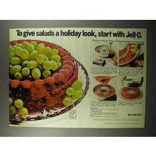 1973 Jell-O Gelatine Ad - Give Salads a Holiday Look