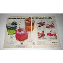 1973 Jell-O Gelatine Ad - Exciting Desserts Ice Cream