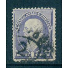 Used 212 1c Benjamin Franklin Barely Clears M01554