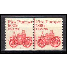 1908 20c Fire Pumper Fine MNH Dry Gum CNP Left 3 PA0543