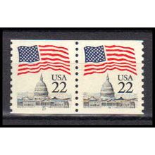 2115a 22c U.S. Flag Very Fine MNH CNP Left 17 PA0616