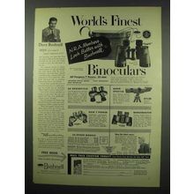 1954 Bushnell Binoculars Ad - NRA Members Look Better