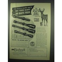 1954 Bushnell Scope Ad - Dave Bushnell Invites You