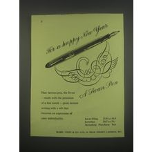 1949 Swan Pens Ad - For a happy New Year a Swan pen