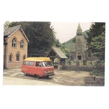 POST OFFICE POSTBUS, LLANDRINDOD, WALES unused vintage postcard =