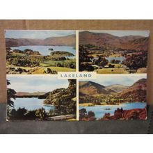 multiview, LAKELAND. CUMBRIA used vintage postcard. by H. Webster.. 1965 pm /