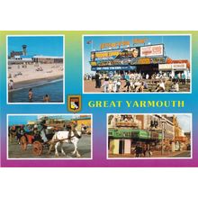 Wayne Dobson Freddie Starr Live At Great Yarmouth Postcard