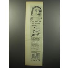 1955 Frances Denney Viva Super-Masque Treatments Ad - Your skin is alive