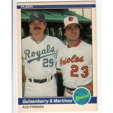 1984 Fleer Dan Quisenberry & Tippy Martinez Ace Firemen baseball card #635