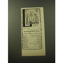 1960 Linett Fashion Ad - Featherweight Suits