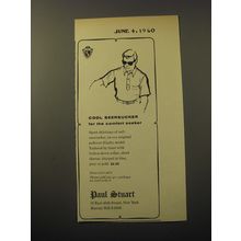 1960 Paul Stuart Gant Shirt Ad - Cool Seersucker for the comfort seeker