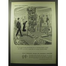1960 Cincinnati Enquirer Magazine Ad - cartoon by Robert Day - Listening