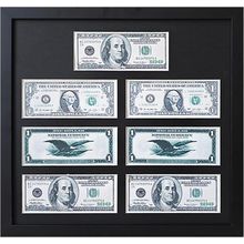 Multi-Dollar Picture Frame,Dollar Bill Frame,Dollar Bill Holder,14X15 Frame for
