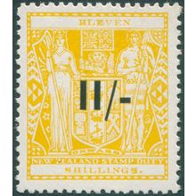 New Zealand 1942 11/- on 11s. yellow Postal Fiscal SGF215 MNH