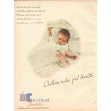 chatham mfg company 1946 let sleep fall gently eyes blanket vintage ad