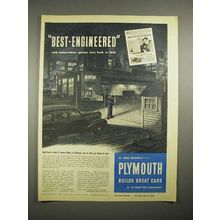 1945 Plymouth Car Ad - Best Engineered!