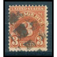 Used J82 3c Postage Due Average WA1352