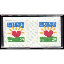 2813 29c Love Fine MNH Coil Pair PA1502