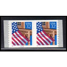 2915A 32c U.S. Flag Over Porch Very Fine MNH CNP Left 22222 10x10 PA1740