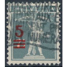 William Tell's Son surch: 5c on 7½c - Switzerland 1921 - FH - MiNr 158II (E)