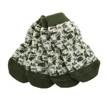 Non-Skid Dog Socks - Green Camo X-Small