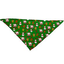Cutie Ties Tie On Dog Bandana Small Christmas Festive Green