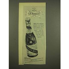 1944 G.H. Mumm Champagne Ad - Liberation of France