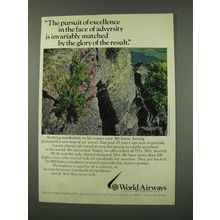 1973 World Airways Ad - The Pursuit of Excellence