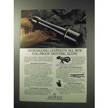 1986 Leupold Spotting Scope Ad - Fog Proof
