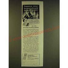 1939 American Insurance Group Ad - Suppose your home should burn tonight