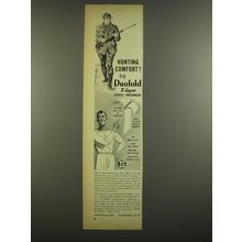 1951 Duofold 2 Layer Sports Underwear Ad - Hunting Comfort? Try Duofold 2 layer