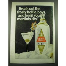 1968 Gilbey's Gin Ad - Break out the frosty bottle, boys