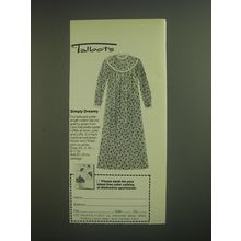 1974 Talbots Lanz Flannel Granny Gown Advertisement - Simply Dreamy