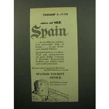 1950 Spanish Tourist Office Ad - Above all See Spain